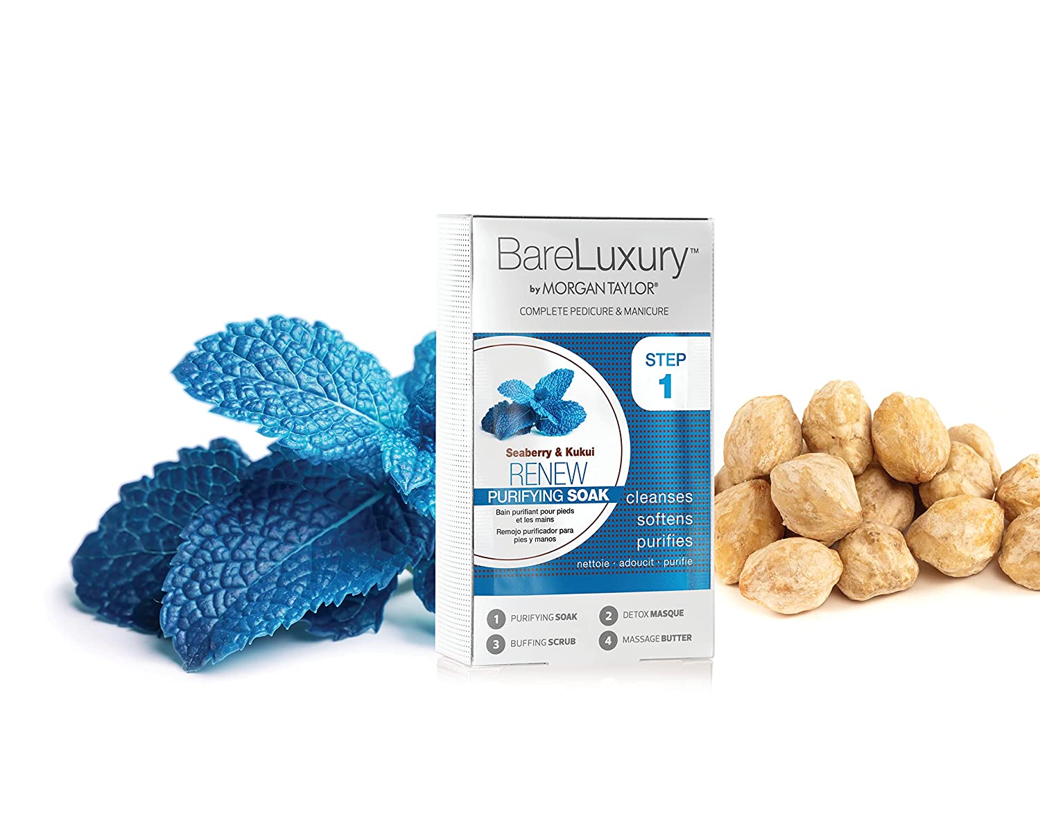 BareLuxury 4-Step, Complete Pedicure & Manicure Packs - Seaberry & Kukui