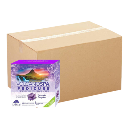La Palm Volcano Deluxe Pedicure 5 Step - Lavender Eruption - Case of 36
