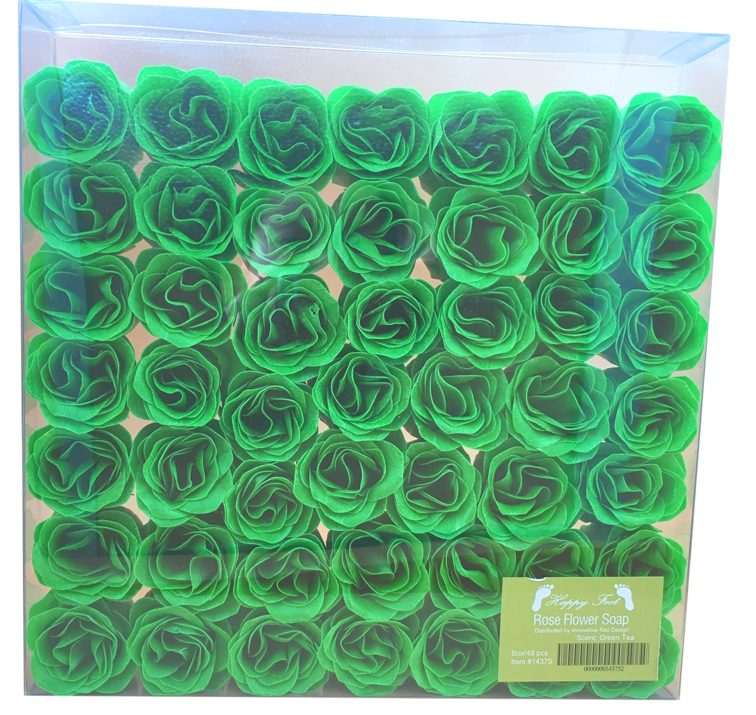 HappyFeet Petal Rose Flower Soap for Spa - Cucumber - Case of 20 Boxes