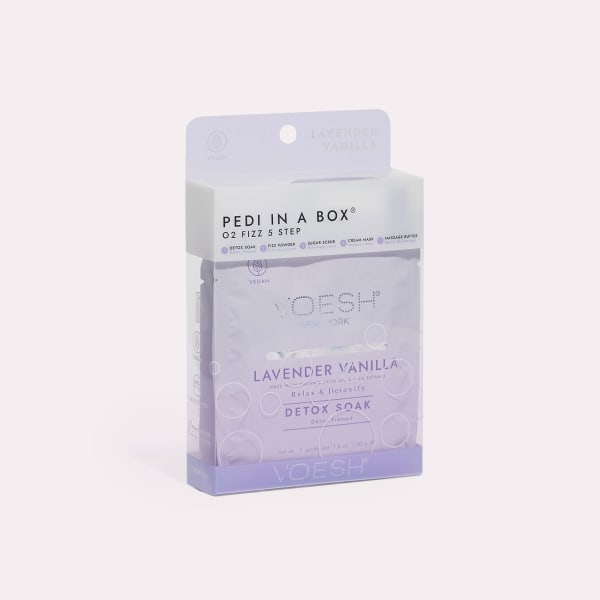 VOESH Pedi in a Box O2 Fizz 5 Step - Lavender - Case of 50