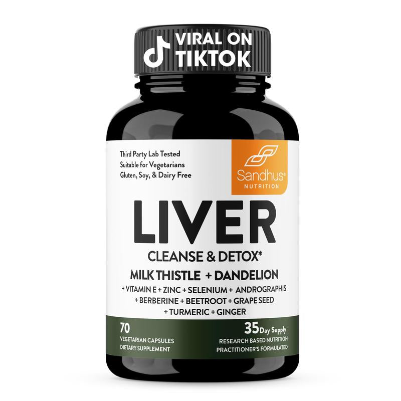 【Sandhus】Liver Supports 11 Ingredient Blend with Milk Thistle and Dandelion Dietary Supplement Healthcare Edible Fitness Protein