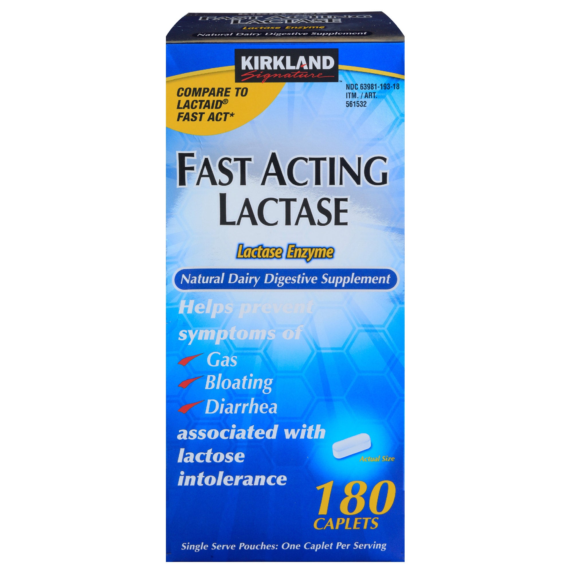 Fast Acting Lactase, 180 Caplets