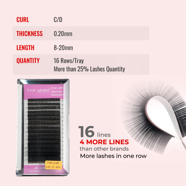 Flat Lash (Ellipse) - C - 15mm