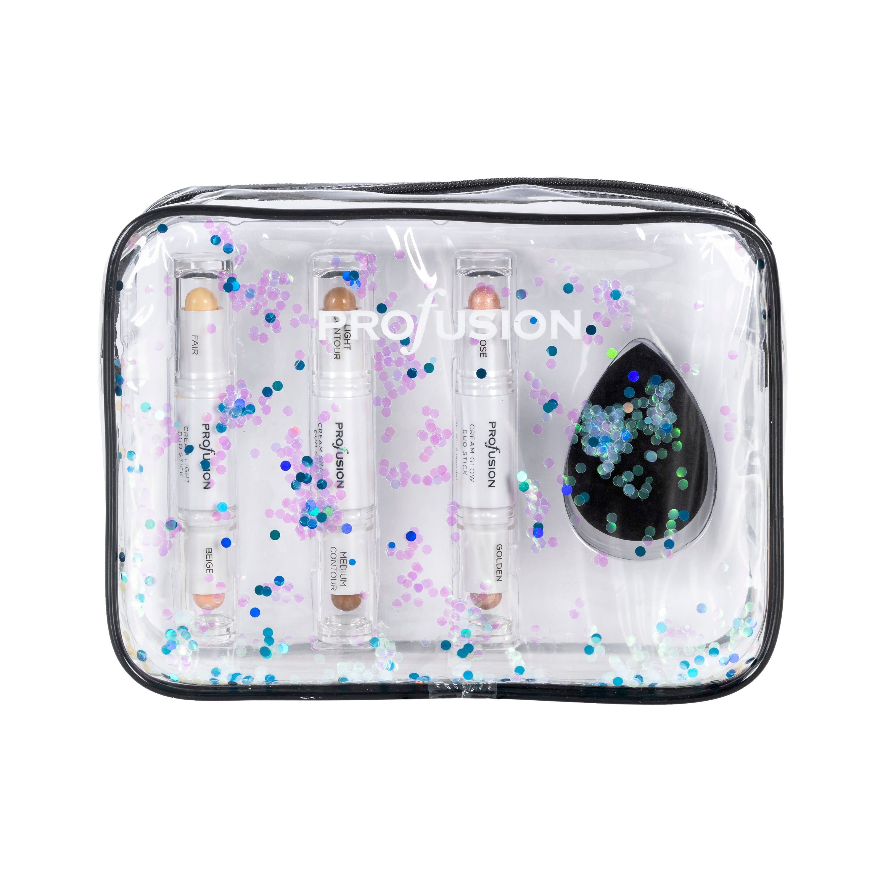 White Crystals Beauty Bags