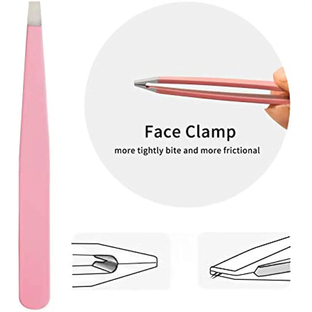 Portable Comfort Stainless Steel Eyebrow Tweezers with Storage Box, 4Pcs Professional Tweezers for Eyebrows, Facial Hair, Ingrown Hair & Blackhead Cleaning, Skincare Tool