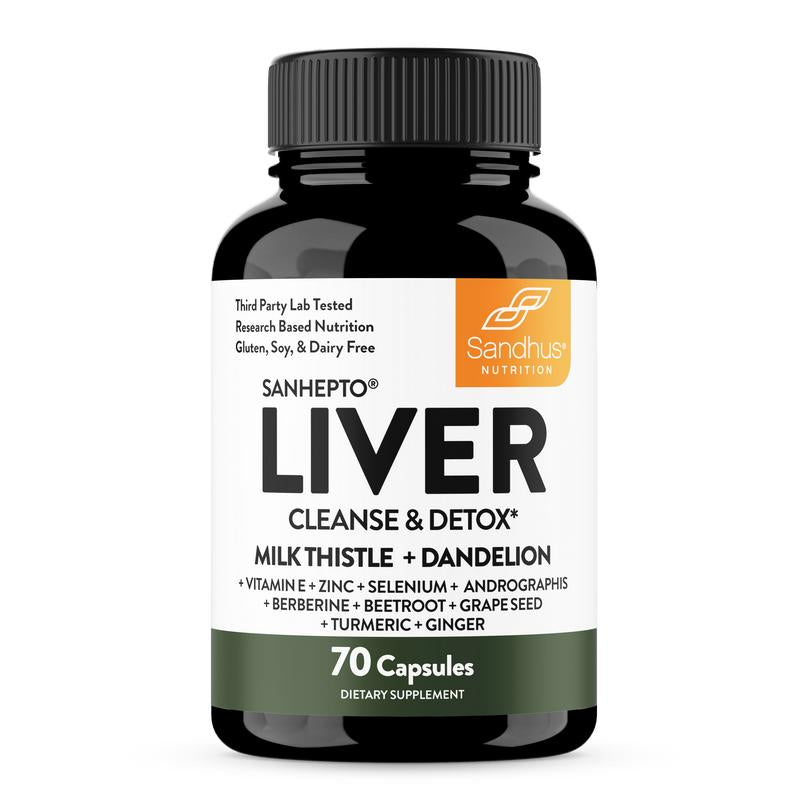 【Sandhus】Liver Supports 11 Ingredient Blend with Milk Thistle and Dandelion Dietary Supplement Healthcare Edible Fitness Protein