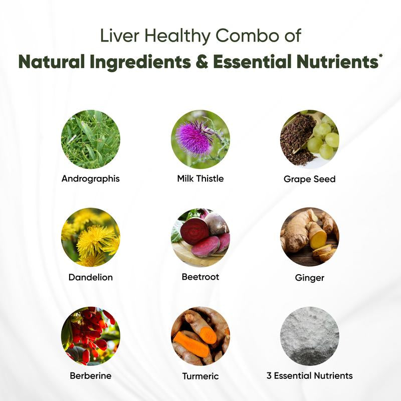 【Sandhus】Liver Supports 11 Ingredient Blend with Milk Thistle and Dandelion Dietary Supplement Healthcare Edible Fitness Protein