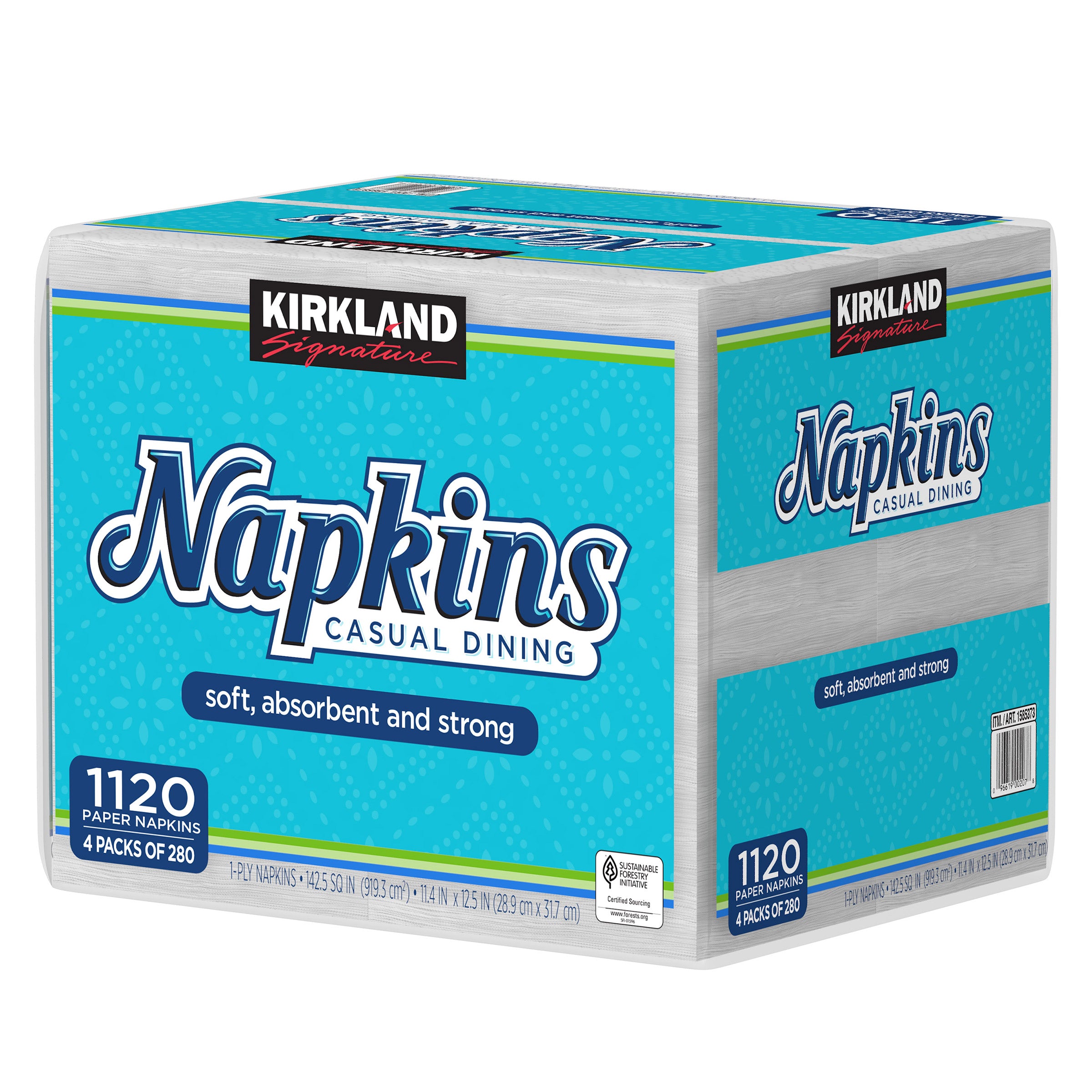 Napkins, 1-Ply, 280-Count, 4-Pack