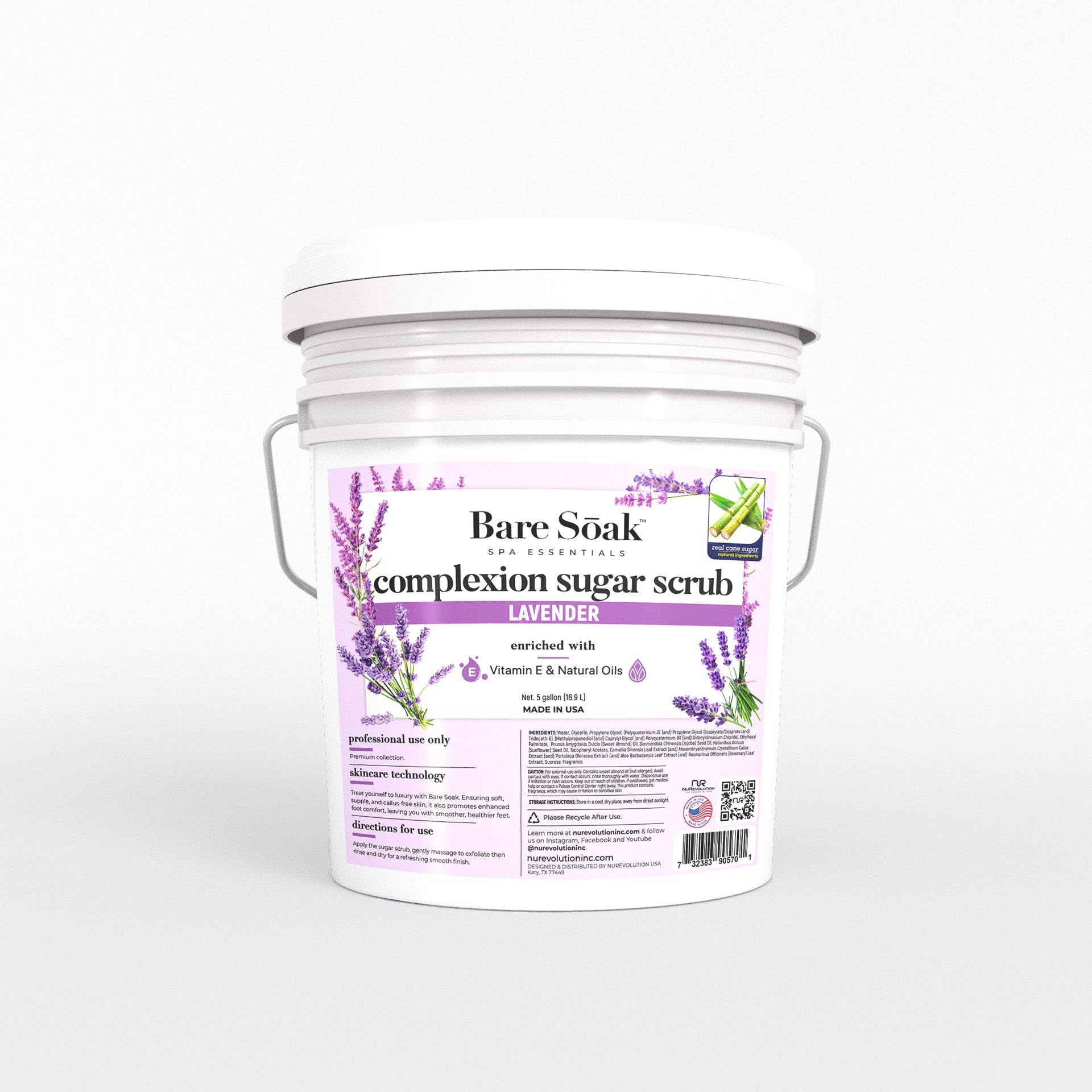 Bare Soak Complexion Sugar Scrub - Lavender - Bucket