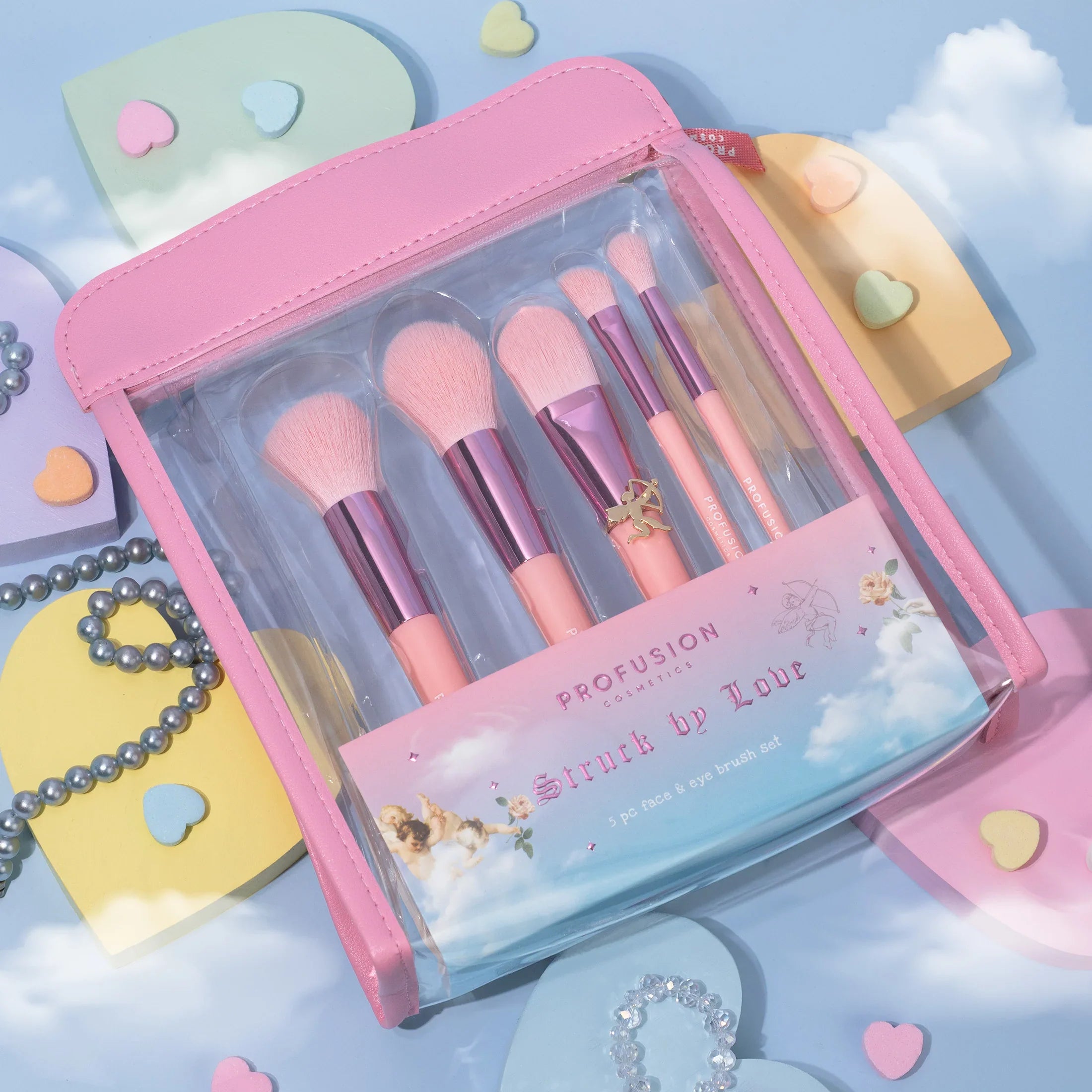 Dear Cupid - Struck By Love 5 PC Face & Eye Brush Set