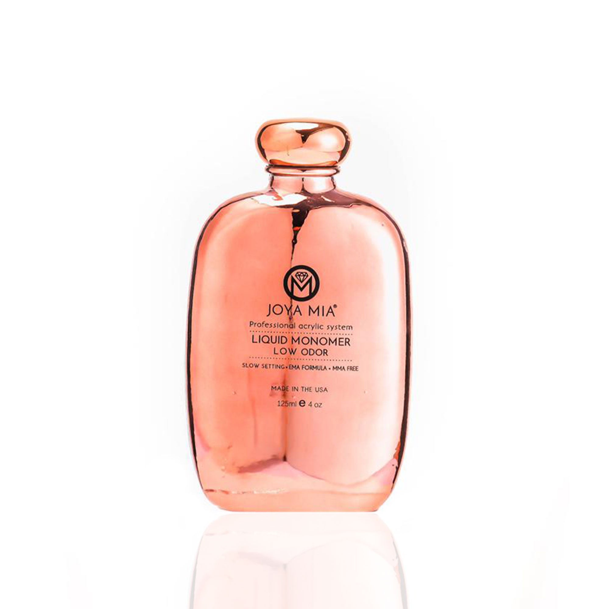 New & Improved Low Odor Odorless Clean Acrylic Monomer Liquid - 4oz in Rose Gold Bottle