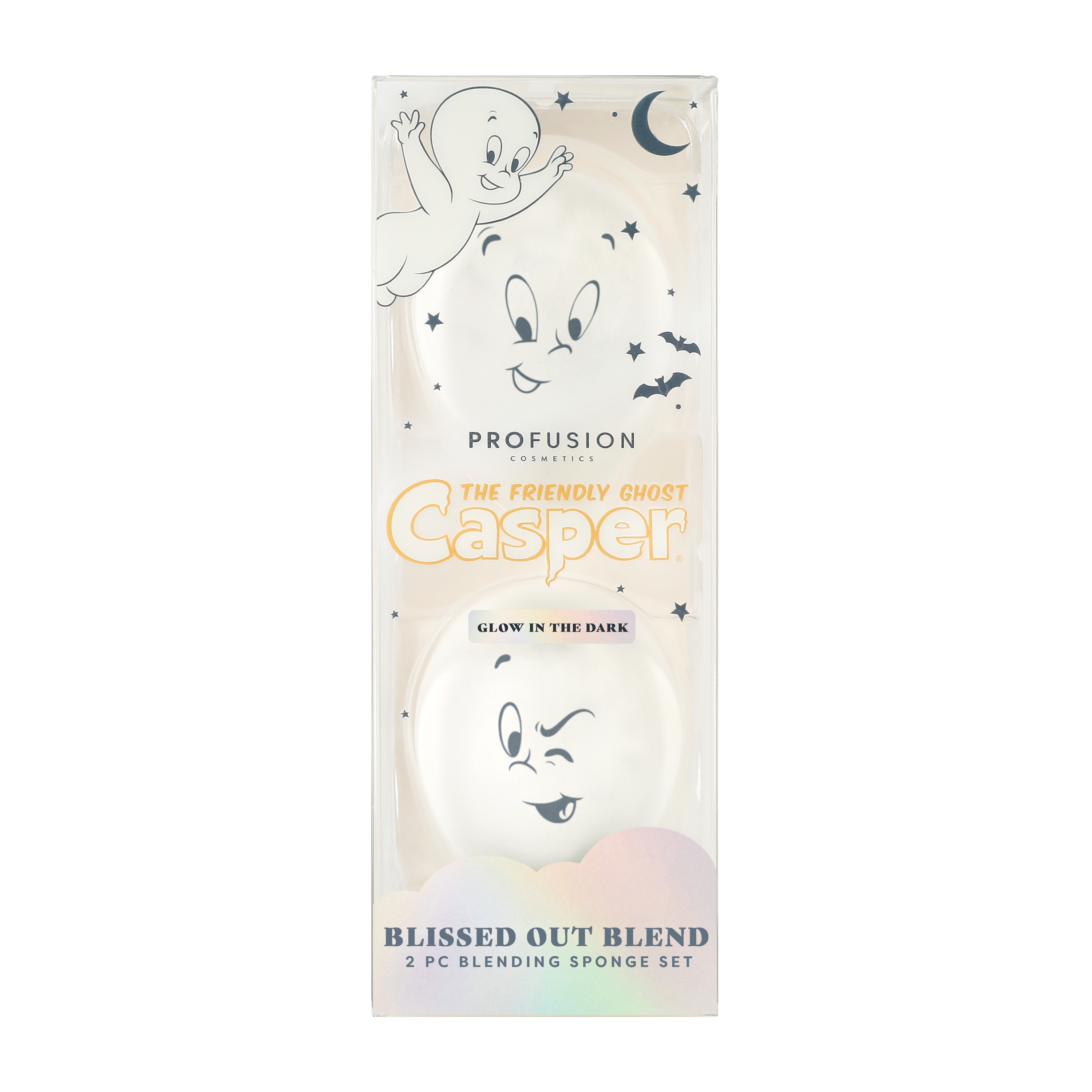 Casper The Friendly Ghost | Blissed out Blend Glow In The Dark 2 PC Blending Sponge Set