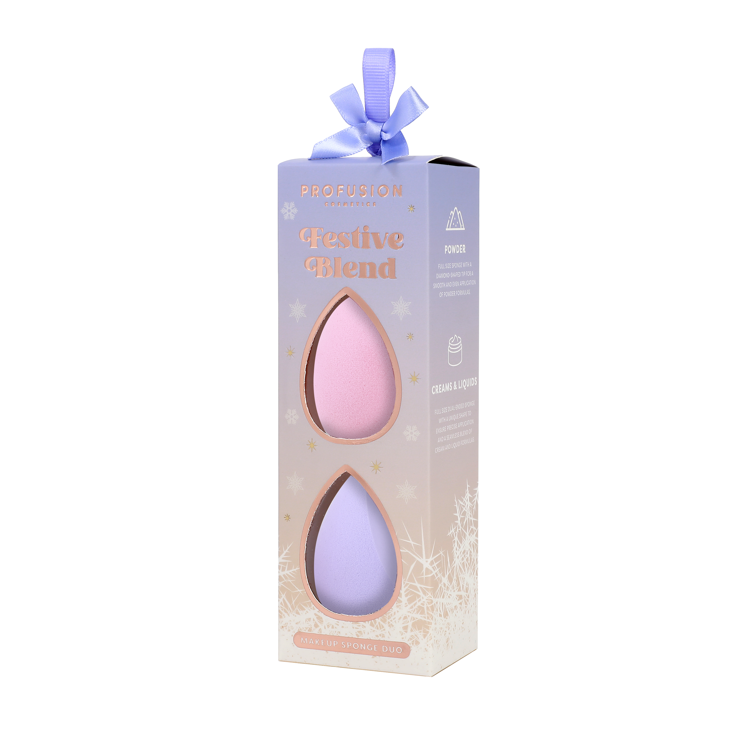 Frosted Snow Sparkle | Festive Blend Makeup Sponge Duo