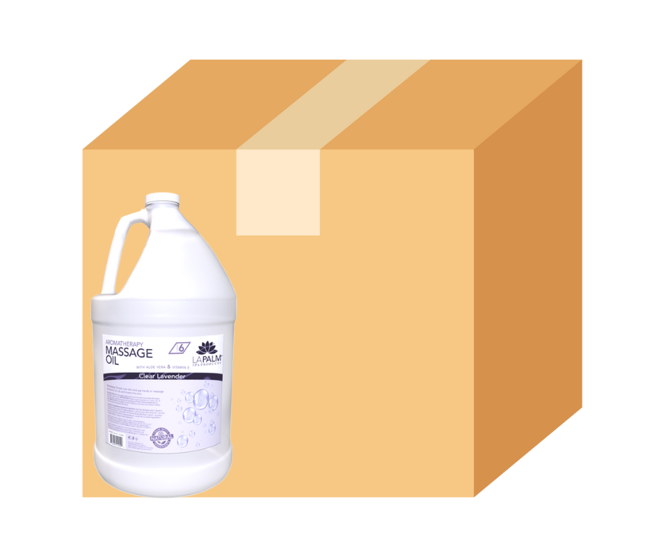 La Palm -  Massage Oil - Clear Lavender - Case of 4