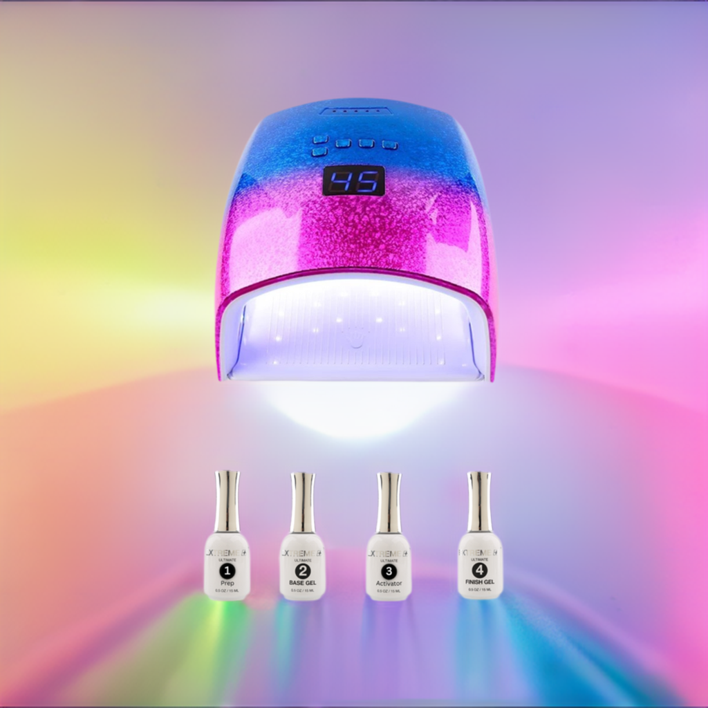 EXTREME+ Brainbow Pro Cordless Rechargeable Wireless 48W LED UV Nail Lamp Light Gel Polish Cure Dryer