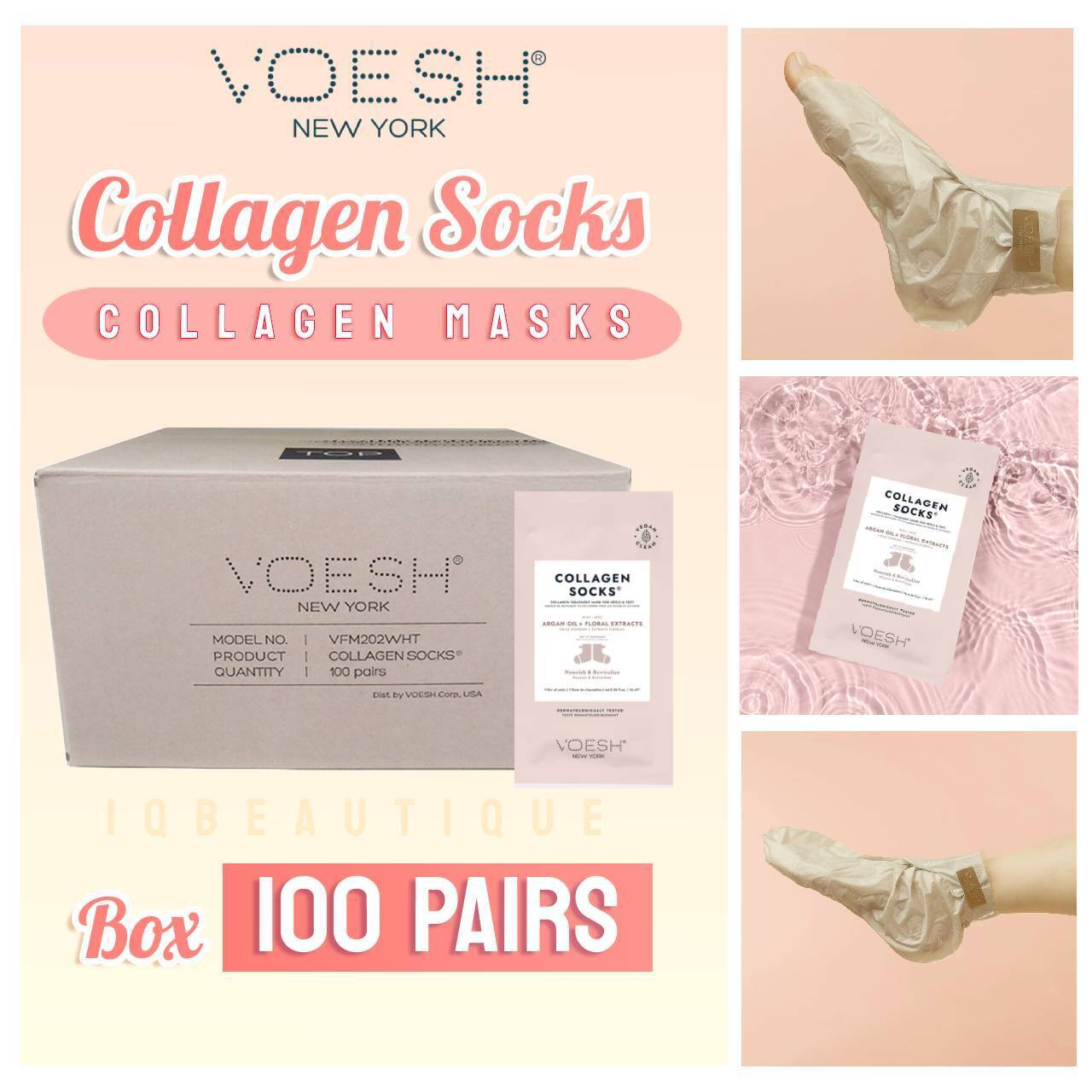 Voesh Deluxe Manicure Collagen Gloves - Argan Oil + Aloe Vera Extracts