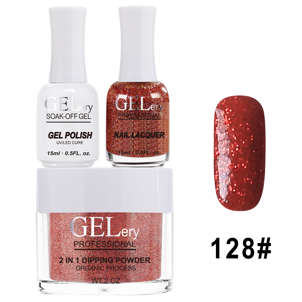 GELery 3 in 1 Trio Set - Gel, Lacquer, & Dip - #128