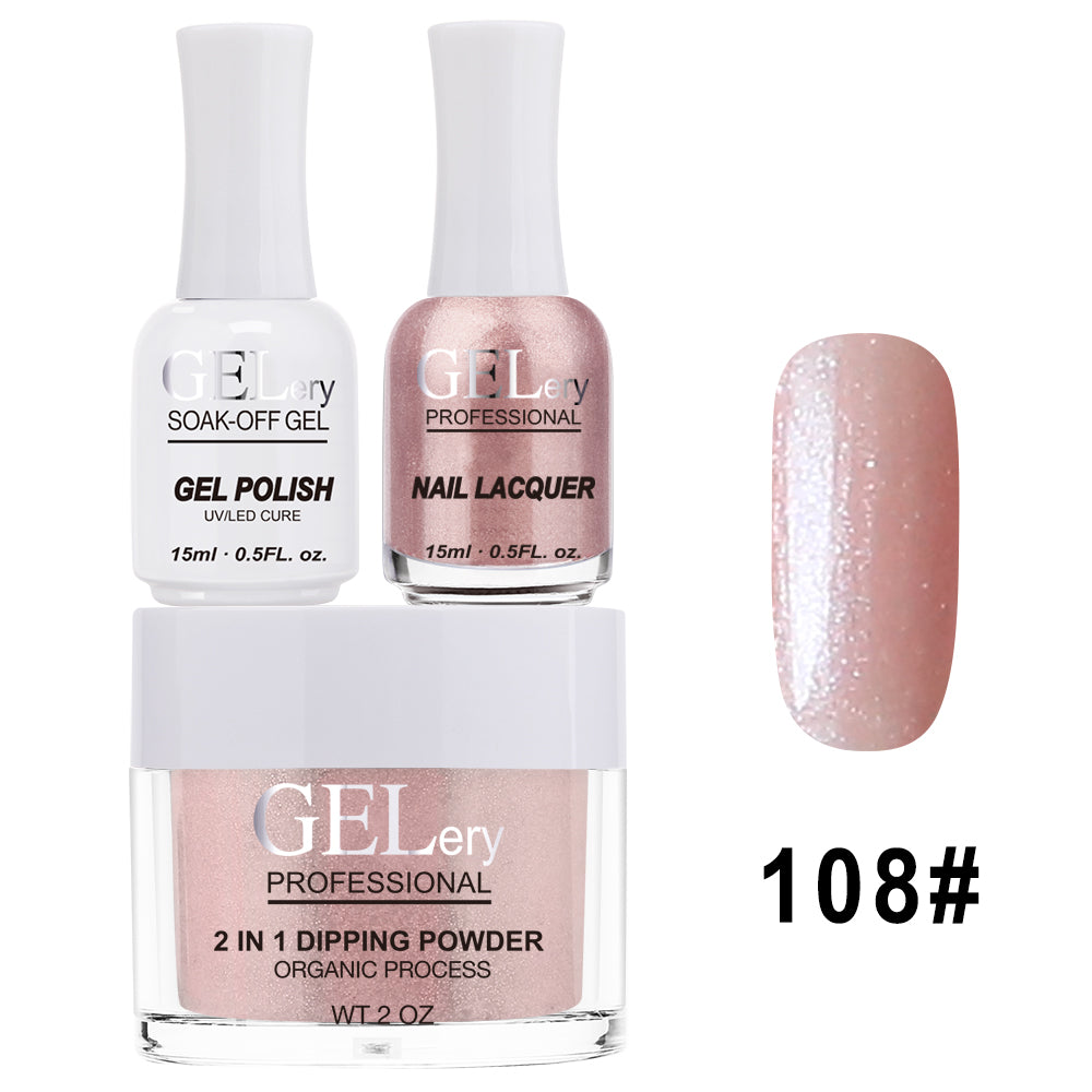 GELery 3 in 1 Trio Set - Gel, Lacquer, & Dip - #108