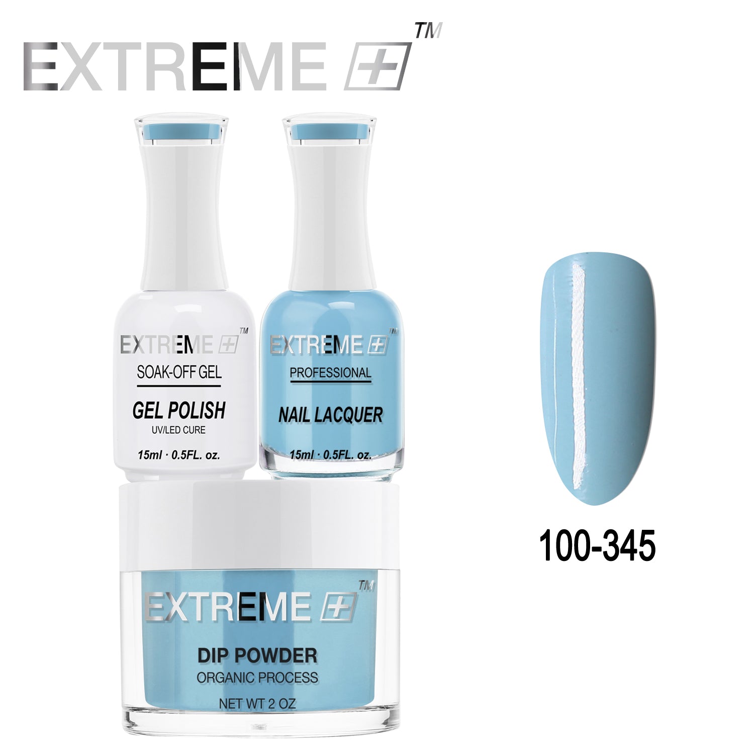 EXTREME+ All-in-One 3-in-1 Combo Set - Dip Powder, Gel Polish, and Nail Lacquer #100