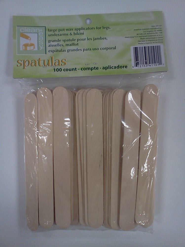 Clean Easy Wooden Wax Sticks Large Disposable Spatula