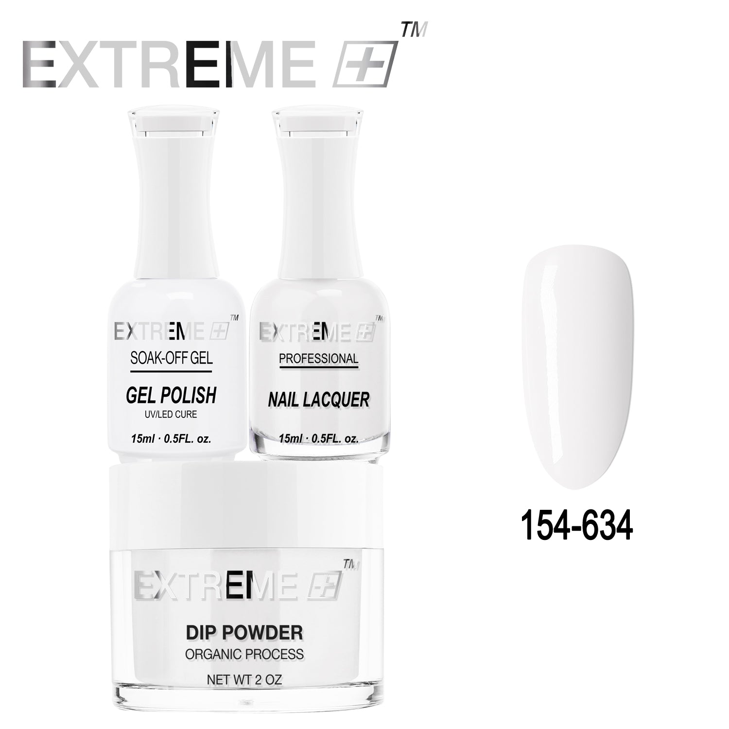 EXTREME+ All-in-One 3-in-1 Combo Set - Dip Powder, Gel Polish, and Nail Lacquer #154