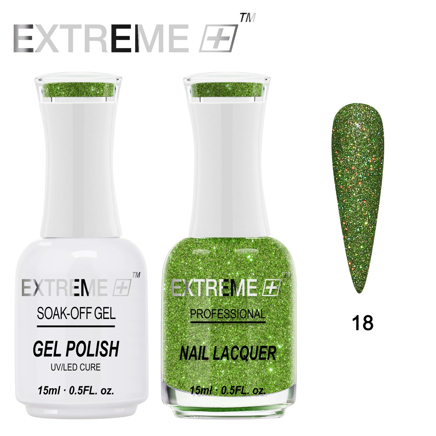 EXTREME+ Holo Chrome Gel Matching Lacquer - #018