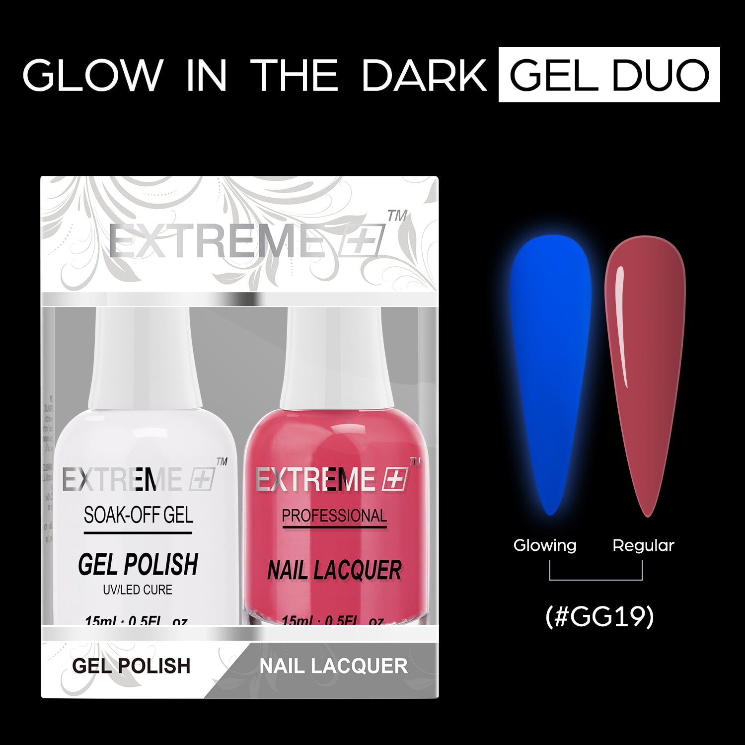 EXTREME+ Glow in the Dark Gel Matching Lacquer - #019