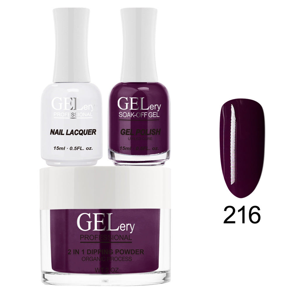 GELery 3 in 1 Trio Set - Gel, Lacquer, & Dip - #216