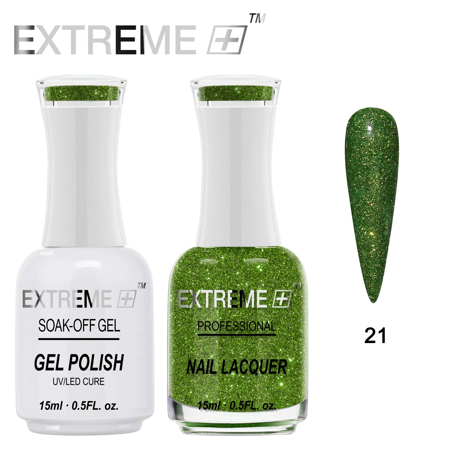 EXTREME+ Holo Chrome Gel Matching Lacquer - #021