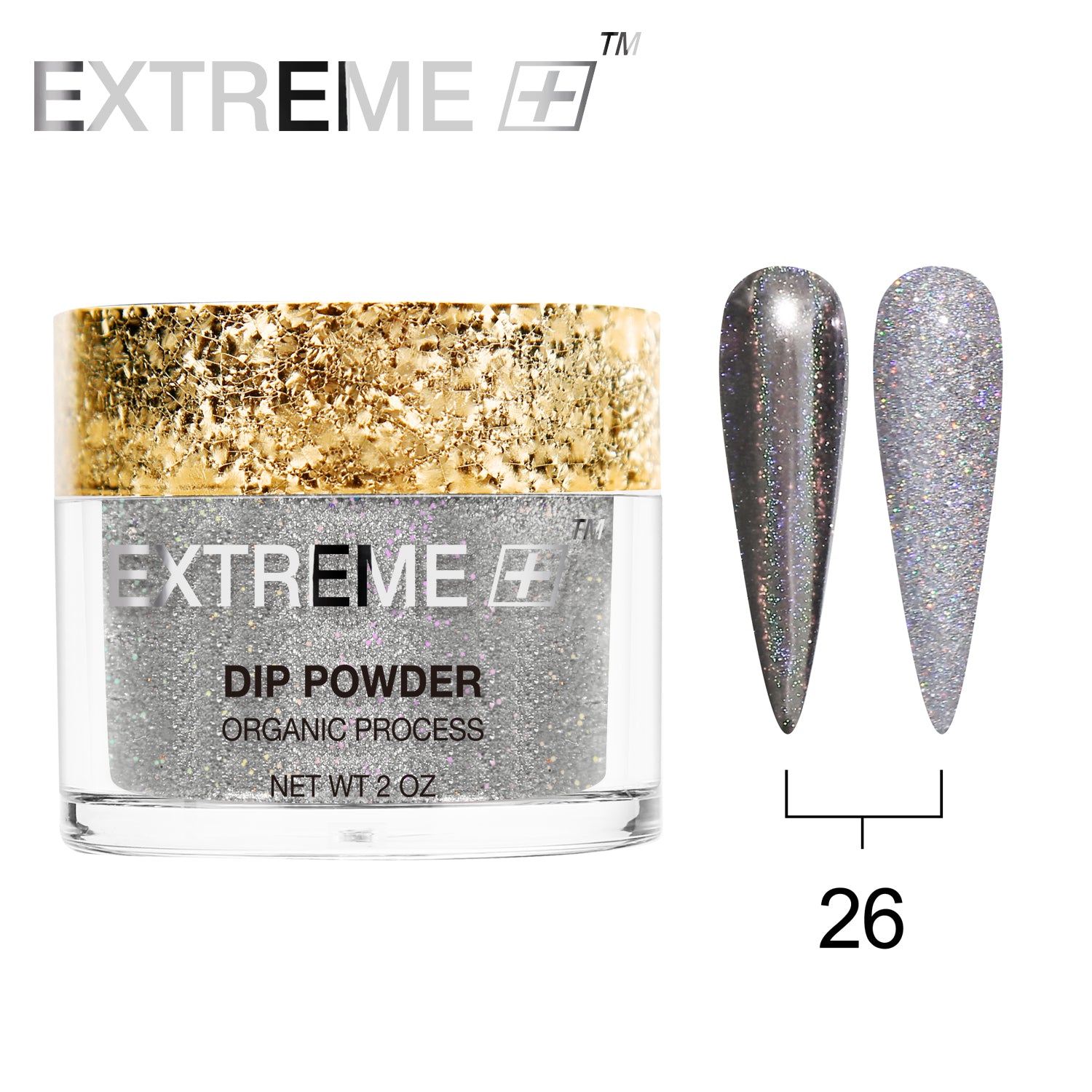 EXTREME+ Holo Chrome Dip Powder - #026