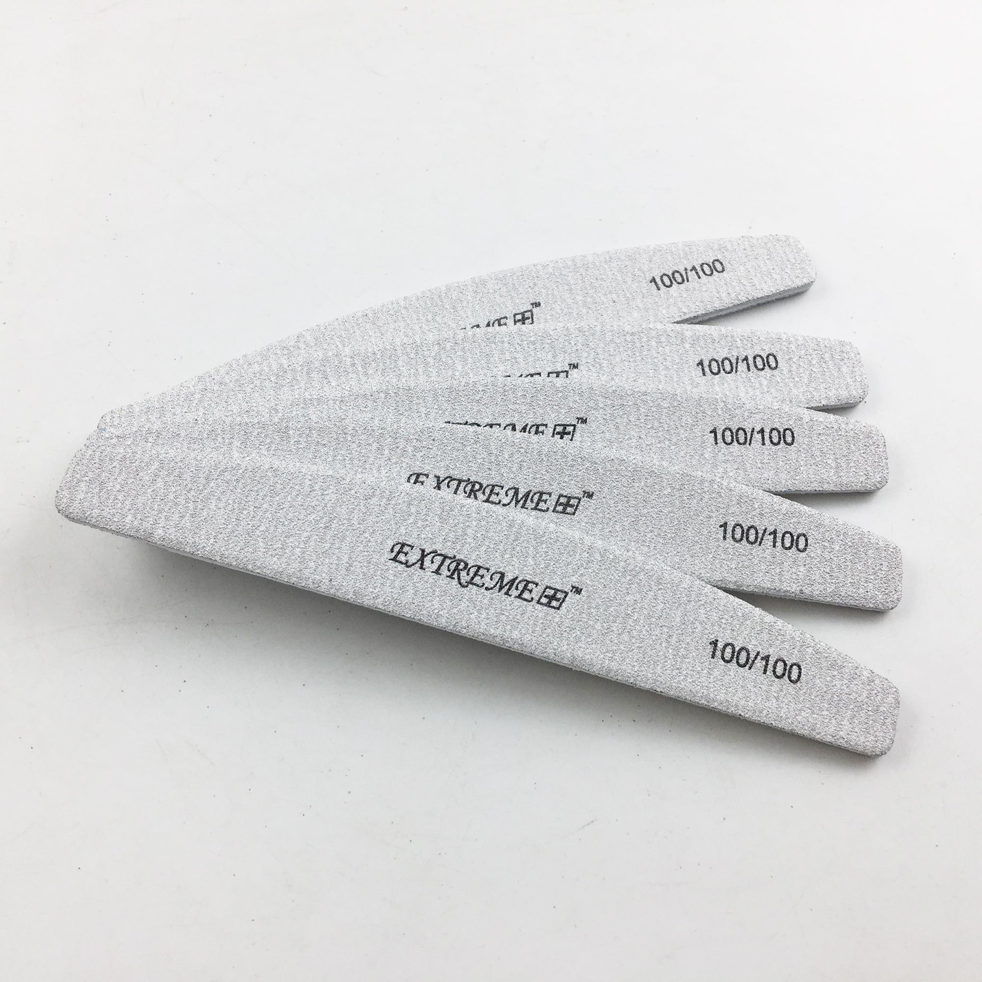 EXTREME+ Half Moon Zebra Nail File - 100/100 grit