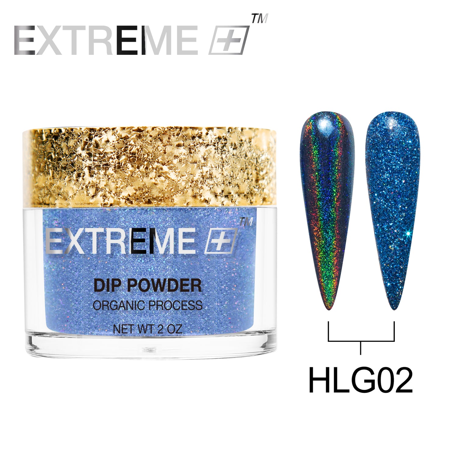 EXTREME+ Holo Chrome Dip Powder - #002