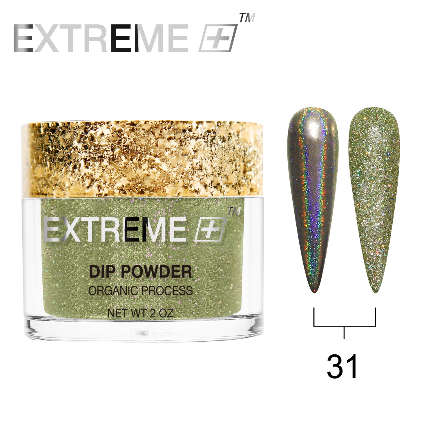 EXTREME+ Holo Chrome Dip Powder - #031