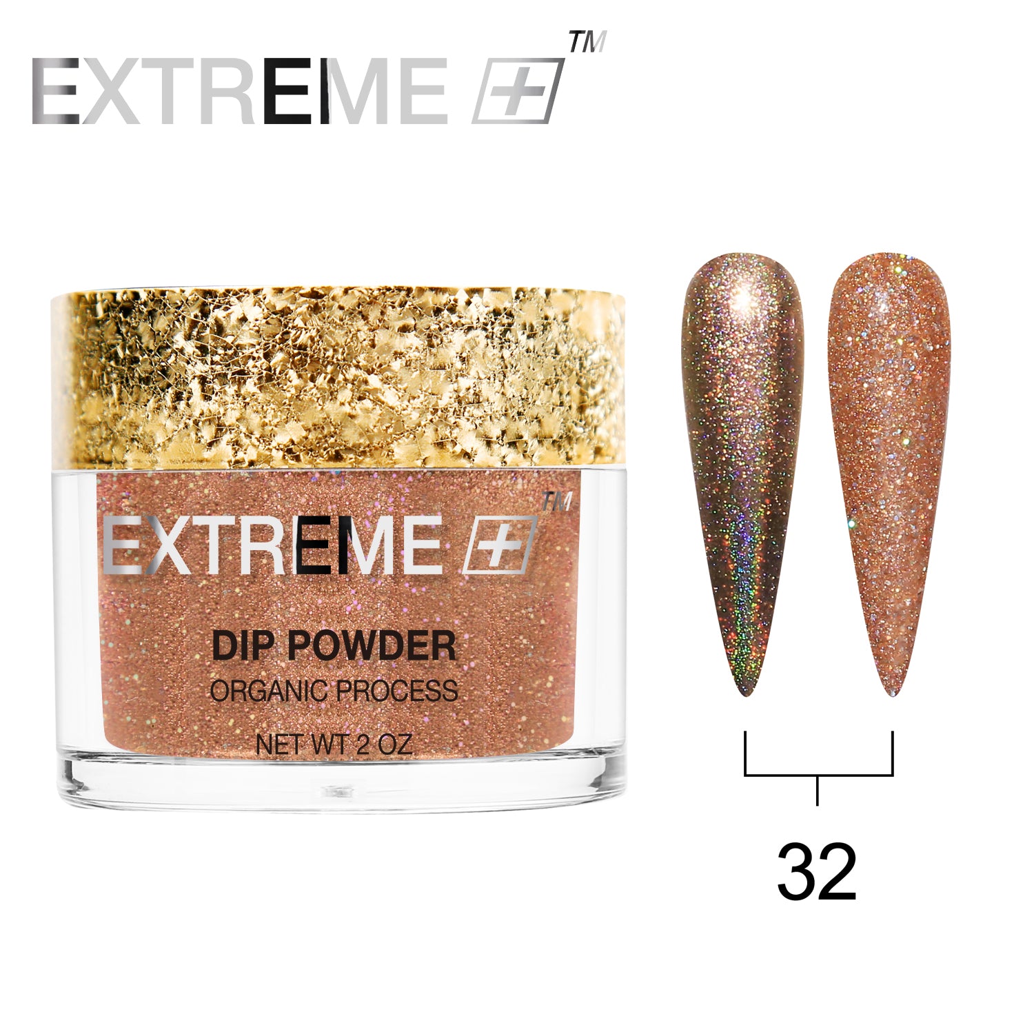 EXTREME+ Holo Chrome Dip Powder - #032