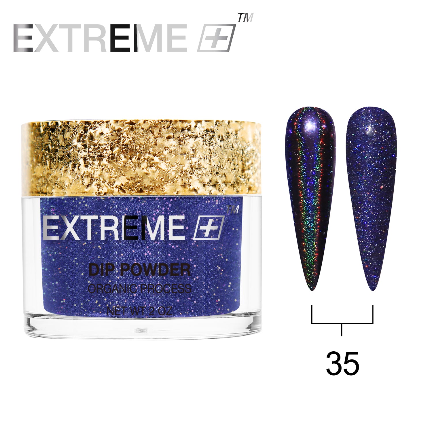 EXTREME+ Holo Chrome Dip Powder - #035