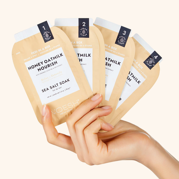 VOESH Deluxe Pedicure 4 Step - Honey Oatmilk Nourish - Case of 50