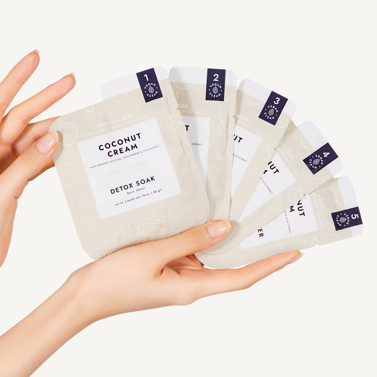 VOESH Pedi in a Box O2 Fizz 5 Step - Coconut Cream