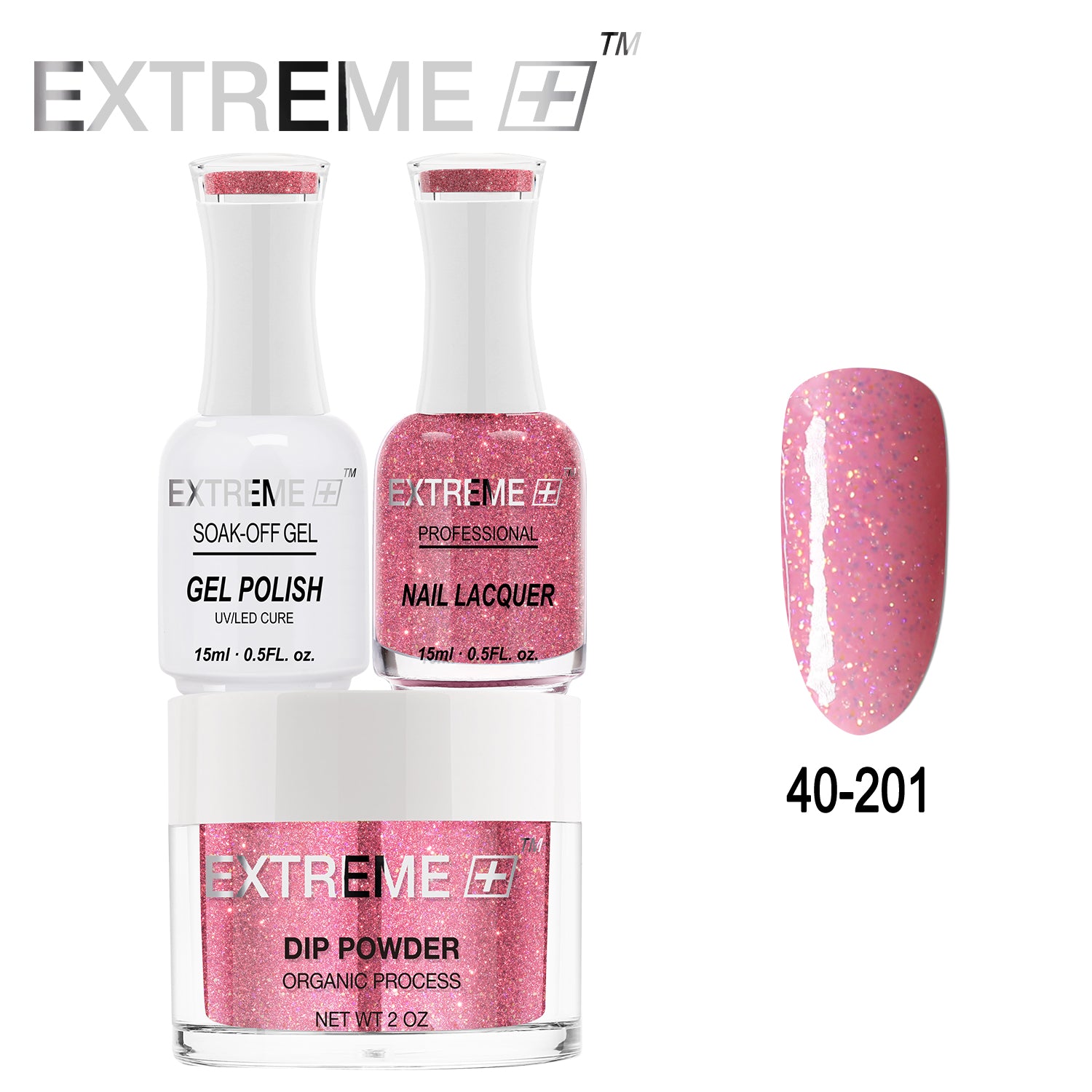 EXTREME+ All-in-One 3-in-1 Combo Set - Dip Powder, Gel Polish, and Nail Lacquer #040