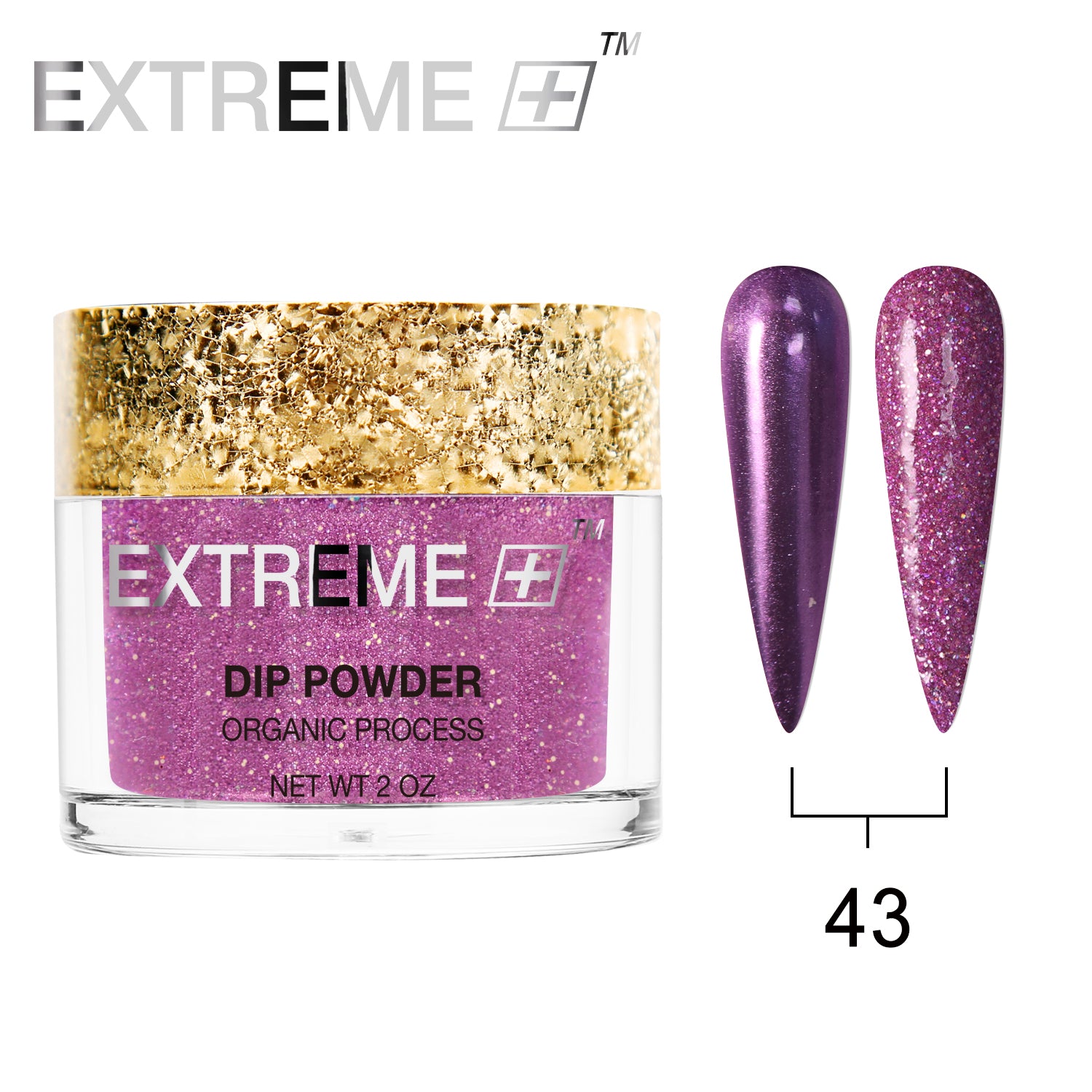 EXTREME+ Holo Chrome Dip Powder - #043