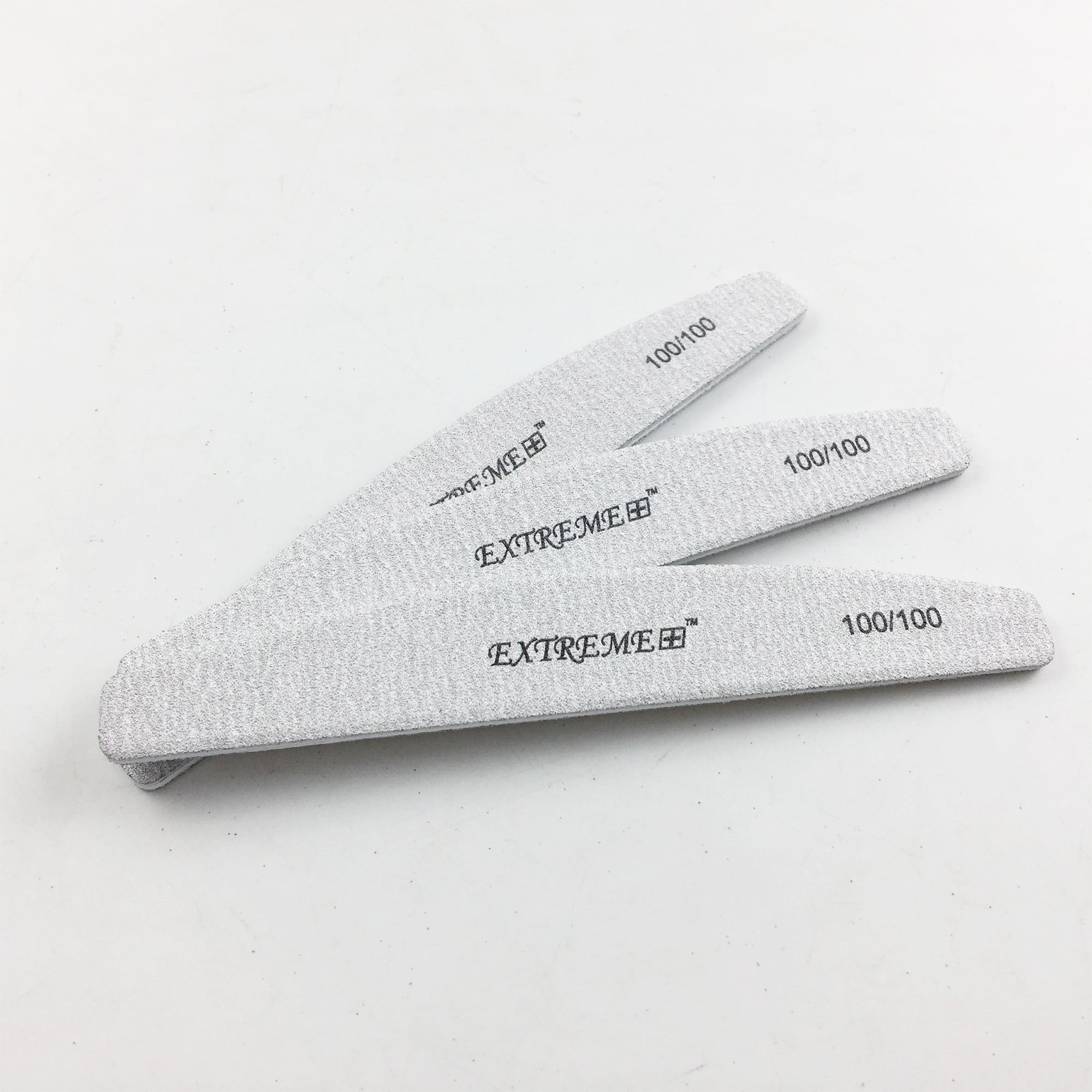 EXTREME+ Half Moon Zebra Nail File - 100/100 grit