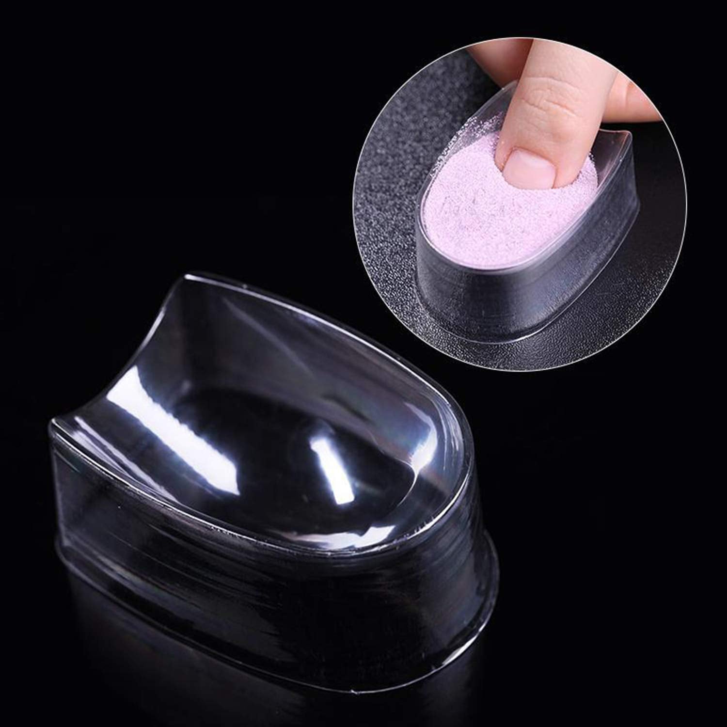 EXTREME+ 100pcs Dip Trays Dipping Nail Powder French Nail Tips Nail Dip Nail Powder Tools Kit Disposable Nail Container Groove Manicure Tool