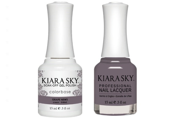 Kiara Sky All-In-One GEL + MATCHING LACQUER (DUO) - 5062 GRAPE NEWS!