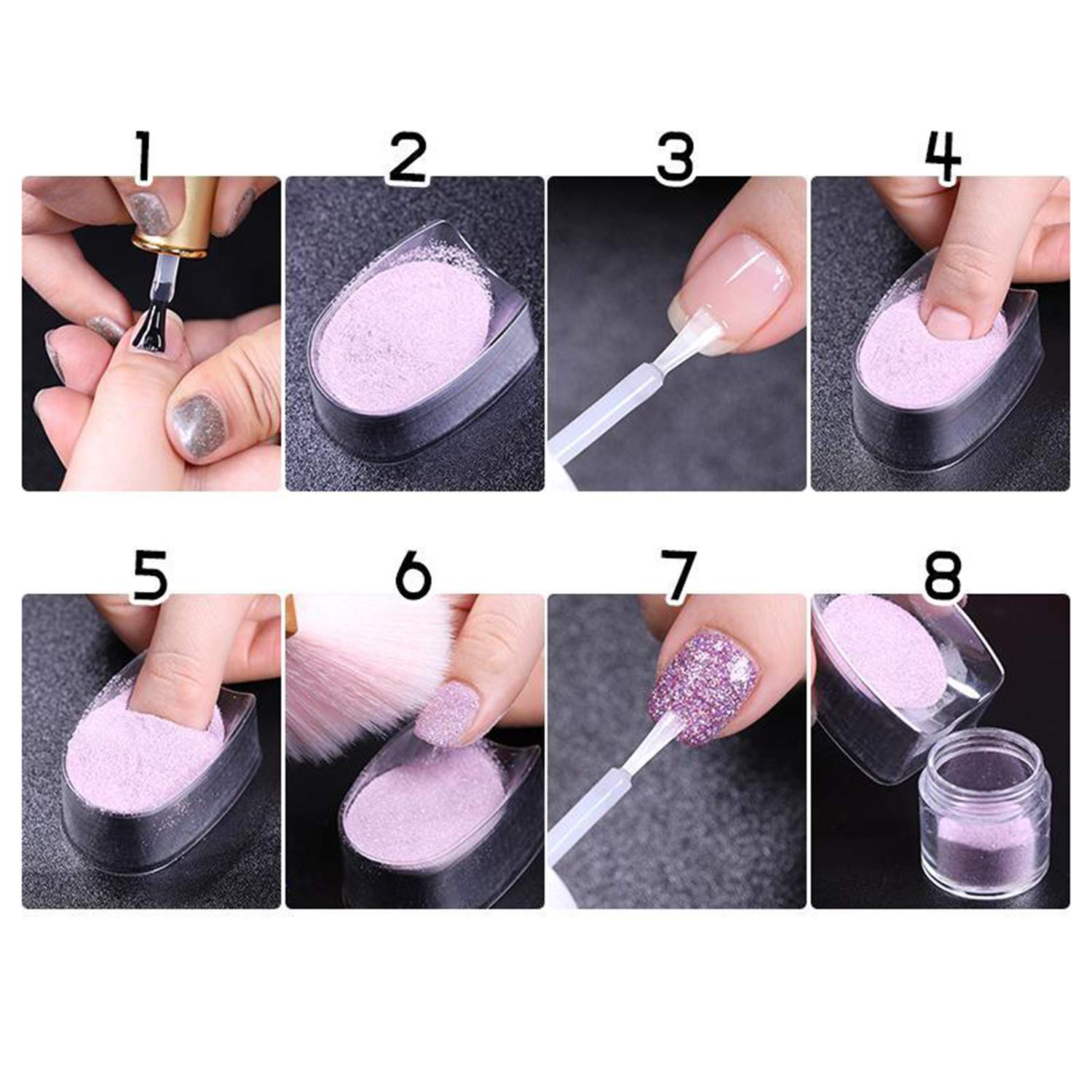 EXTREME+ 100pcs Dip Trays Dipping Nail Powder French Nail Tips Nail Dip Nail Powder Tools Kit Disposable Nail Container Groove Manicure Tool