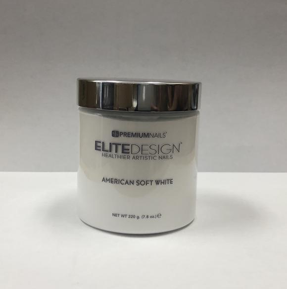 Premium Nails - Elite Design Dipping Powder Pink & White 7.8 oz - American Soft White