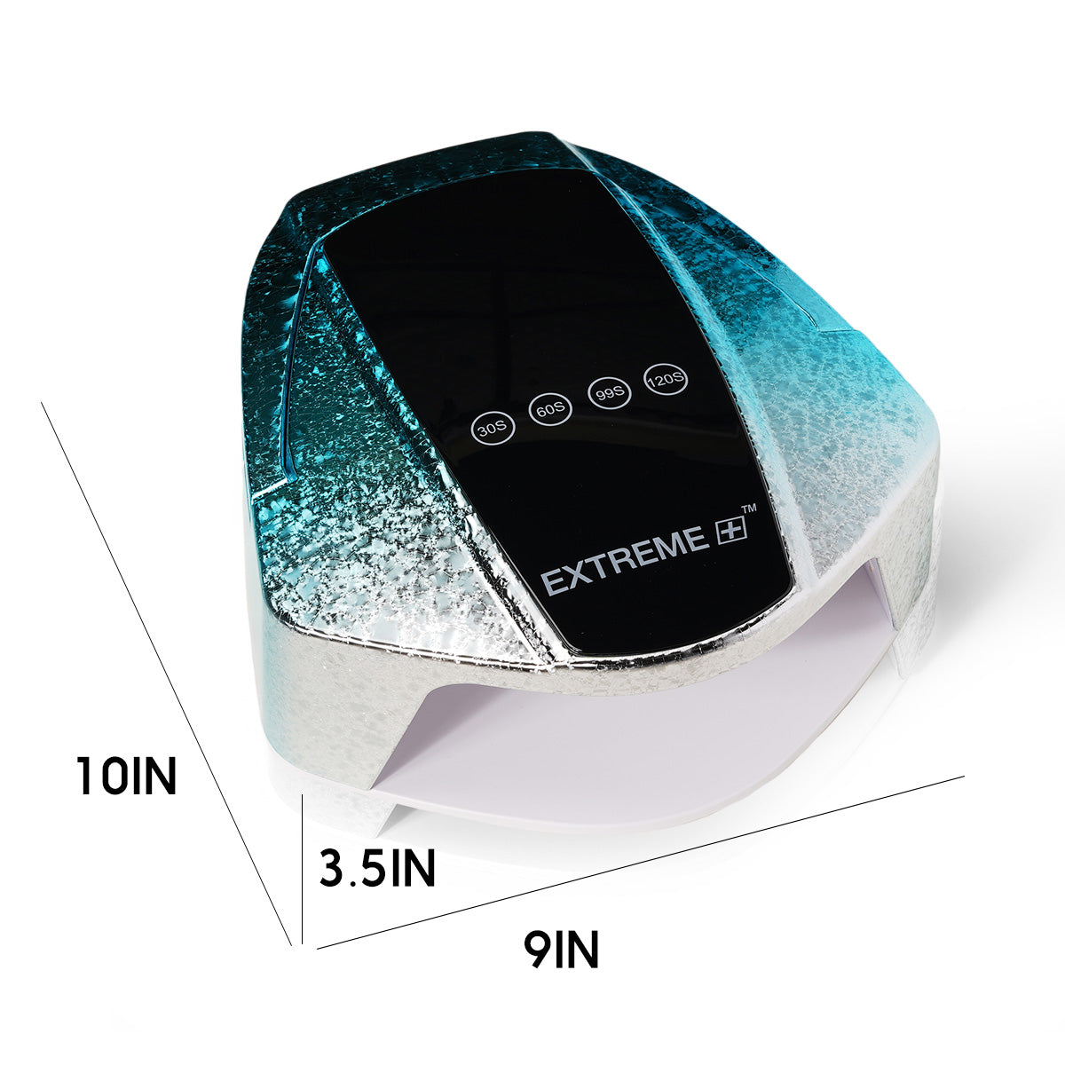 EXTREME+ LED UV Nail Lamp Pro EV01 96W Cordless Rechargeable - Rainbow Blue