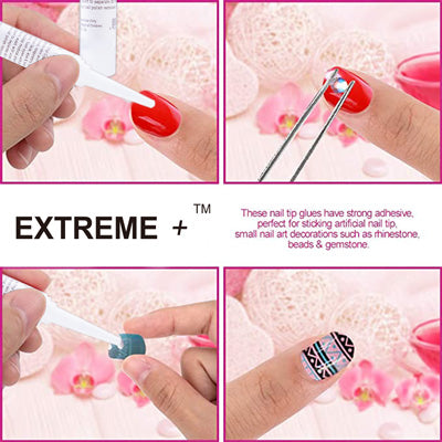 250 Pcs EXTREME+ Nail Tip Glue - Adhesive Super Bond For Acrylic Nails Tips - 0.07 oz for each glue