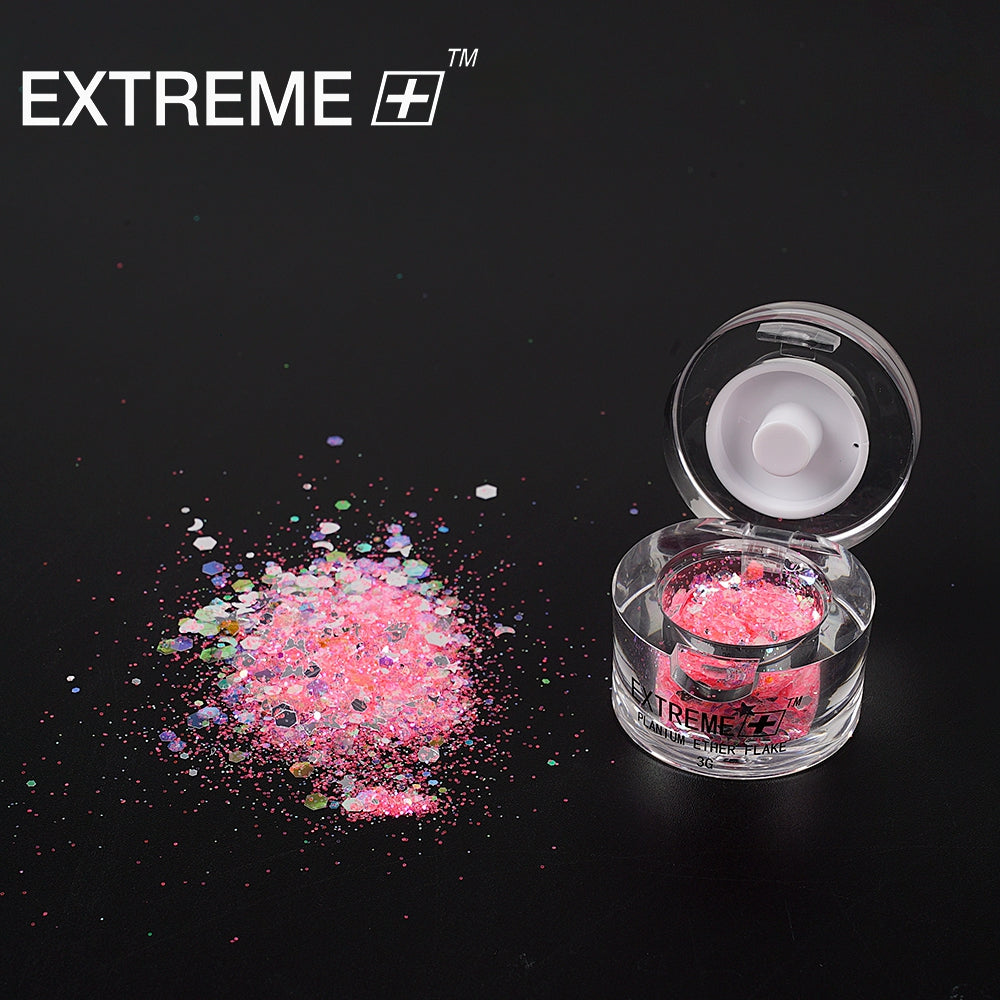 EXTREME+ Glow In Dark Fluorescence Style Nail Flakes Set / 6 colors