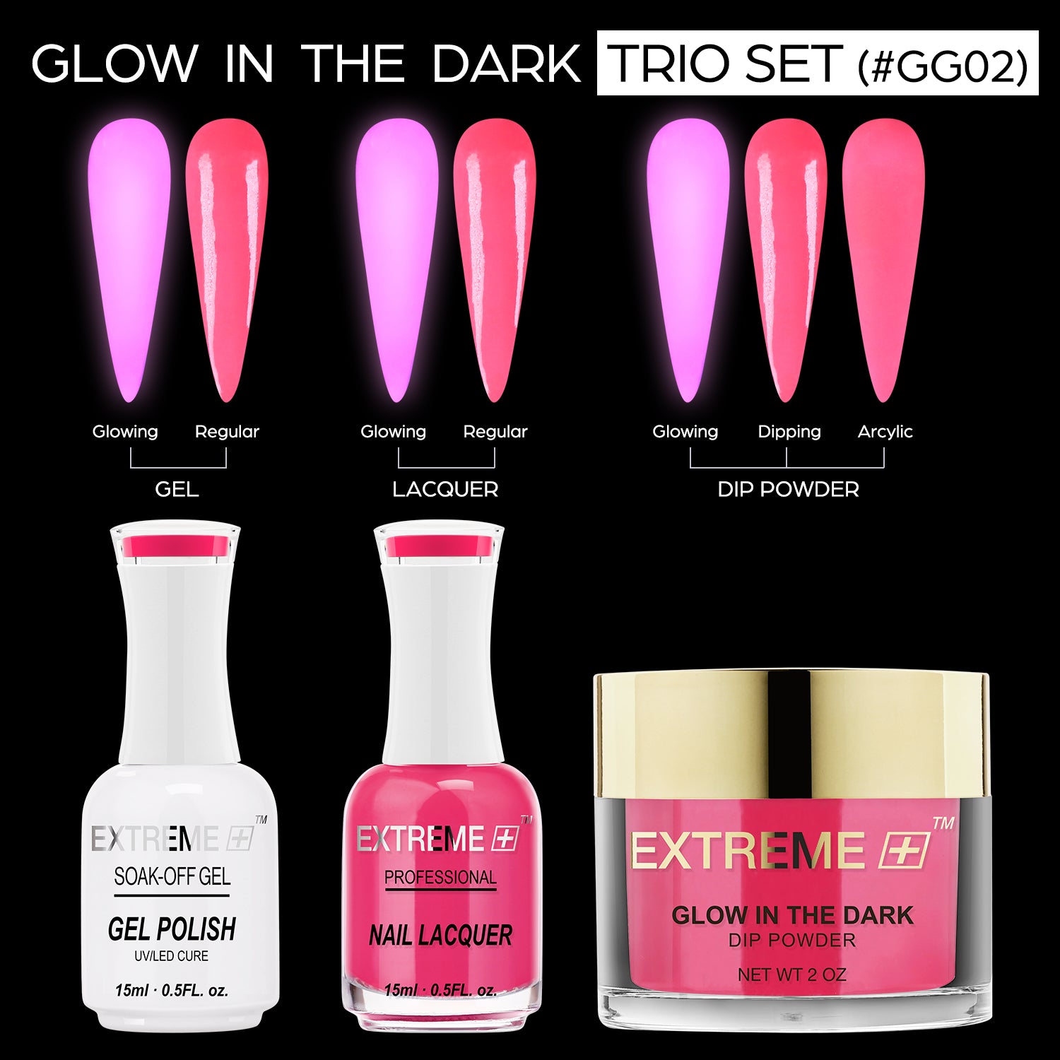 EXTREME+ 3 in 1 Combo Set - Glow in the Dark - #02