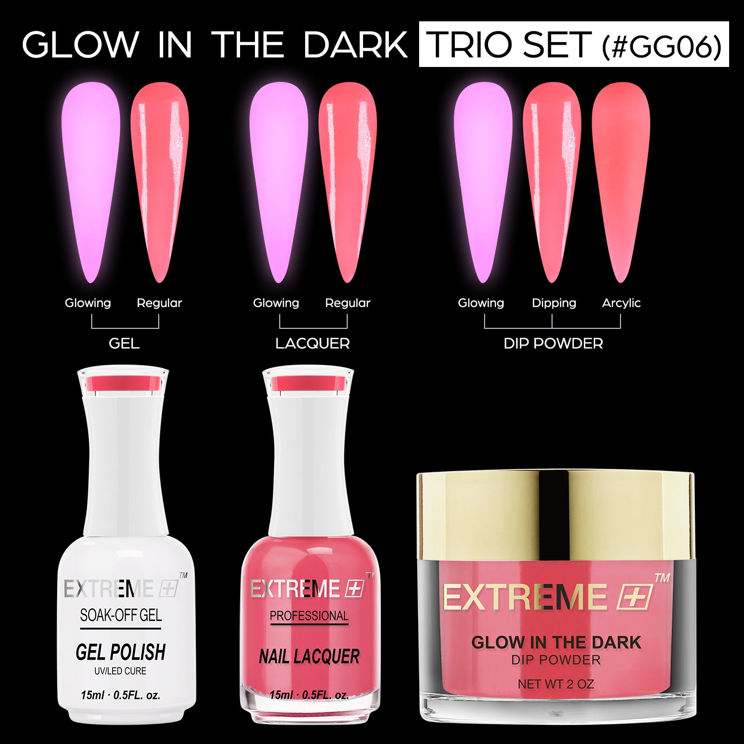 EXTREME+ 3 in 1 Combo Set - Glow in the Dark - #06