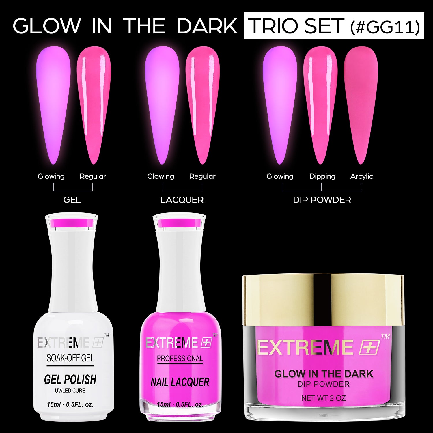 EXTREME+ 3 in 1 Combo Set - Glow in the Dark - #11